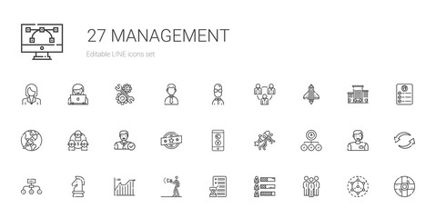 management icons set