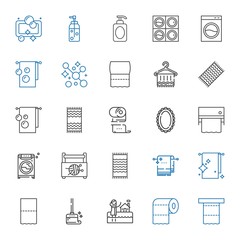 towel icons set