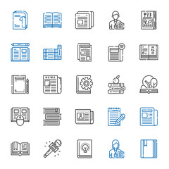 magazine icons set