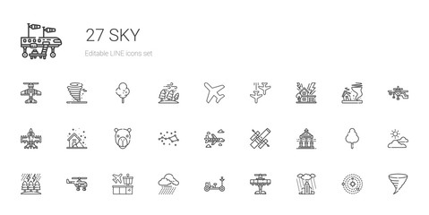 sky icons set