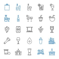 alcohol icons set