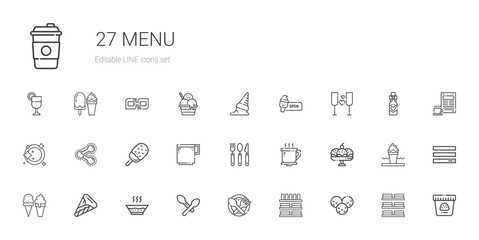 menu icons set