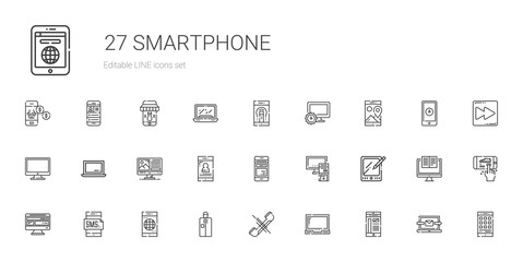 smartphone icons set