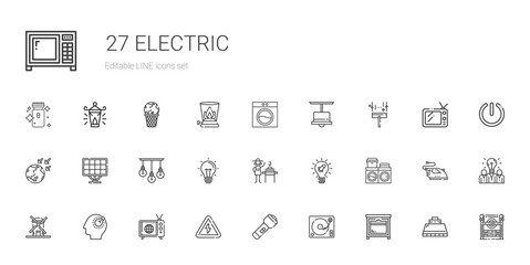 electric icons set