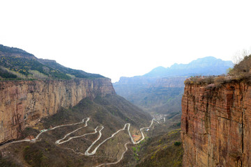 Guoliang hang wall highway, Hui county, Henan province, China