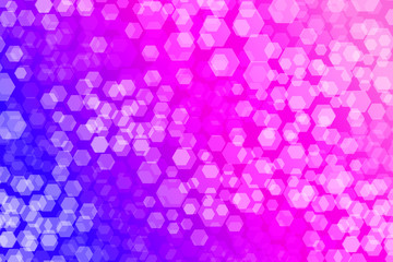 Hexagon Bokeh lights gradient background template