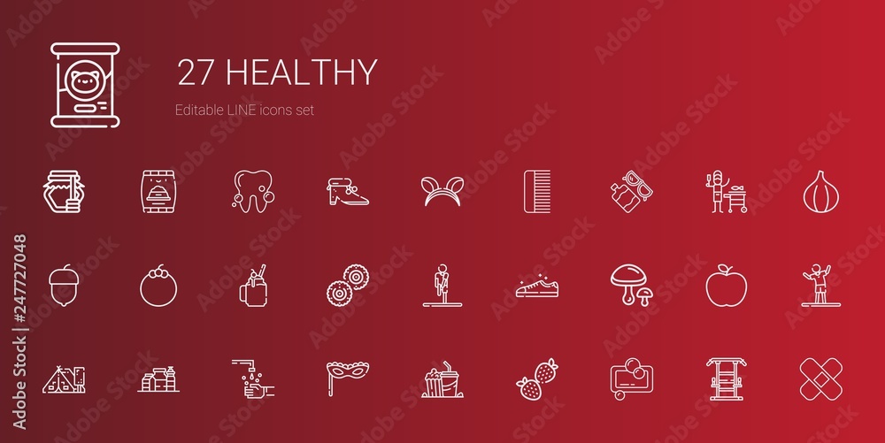 Canvas Prints healthy icons set