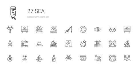 sea icons set