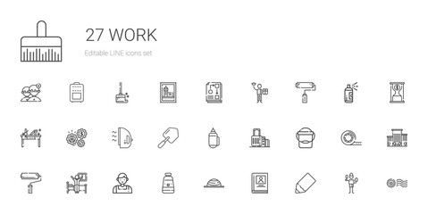 work icons set