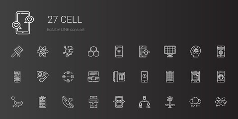cell icons set