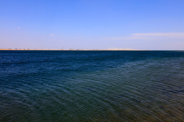 sea under the blue sky