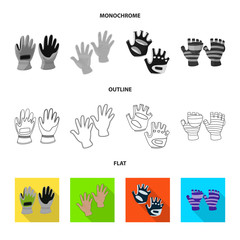 Vector illustration of silhouette and safety icon. Collection of silhouette and comfort vector icon for stock.