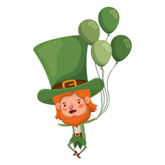 leprechaun with helium balloon character