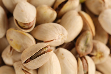 pistachios on a white background