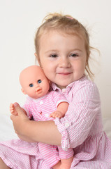 Girl with doll
