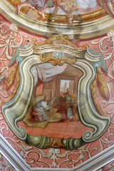 Fresco paintings in the old church