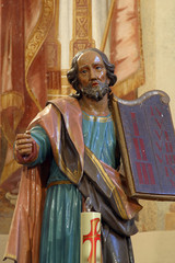 Moses holding the Ten Commandments