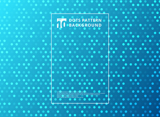 Abstract technology dots pattern on blue background.