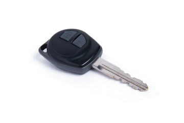 Car Key Including Remote Isolated On White