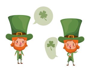 leprechauns with speech bubble avatar character