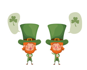 leprechauns with speech bubble avatar character