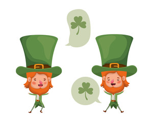 leprechauns with speech bubble avatar character