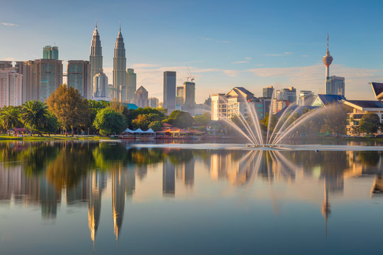 Panoramic view of Kuala Lumpur city, Malaysia