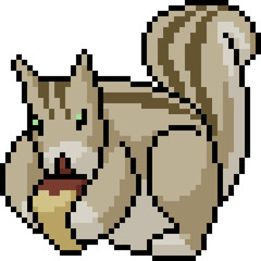 Fototapeta premium vector pixel art squirrel