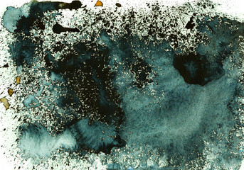 An abstract grunge background. Ink spray. Hand painted with paint. Textural background.