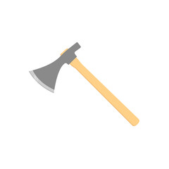 Wooden axe isolated on white background