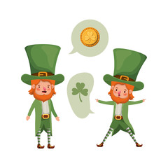 leprechauns with speech bubble avatar character