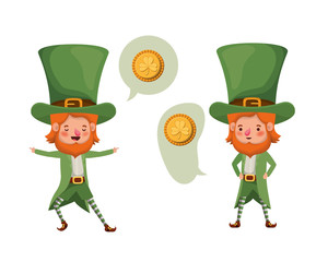 leprechauns with speech bubble avatar character