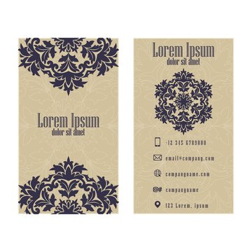 Blue Mandala Corporate Business Or Visiting Card, Professional Designer