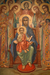 Fototapeta na wymiar Blessed Virgin Mary with baby Jesus