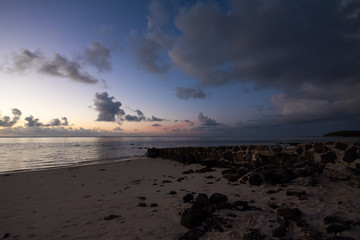 Mauritius exotic beach at sunrise