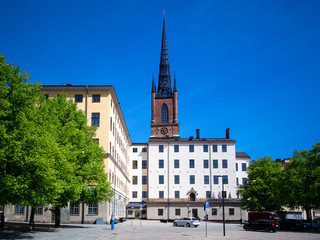 Lovely streets in Stockholm in the summer.