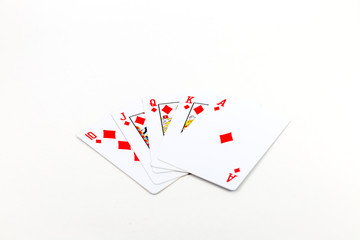 royal flush playing cards