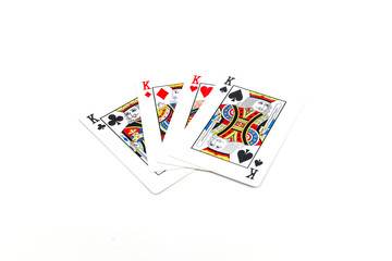 poker of kings Isolated on white background