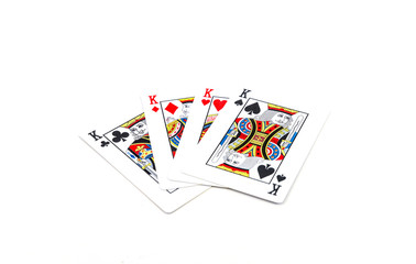 poker of kings Isolated on white background