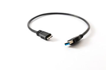 USB 3.0 Cable isolated on white background