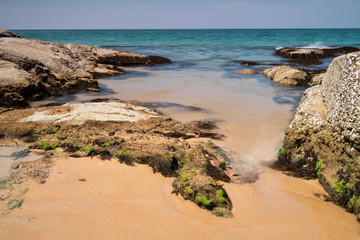 Waves breaking on the shore, in the Andaman Sea