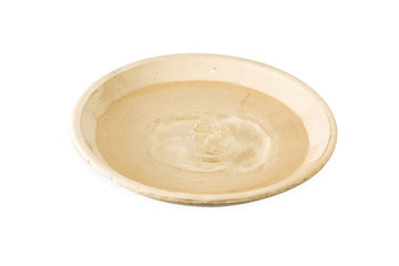 chinese clay pot isolated on white background