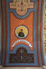 Saint  Antonius Baldinucci, fresco on the ceiling of the church of St. Aloysius in Travnik, Bosnia and Herzegovina 