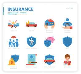 Insurance icon set