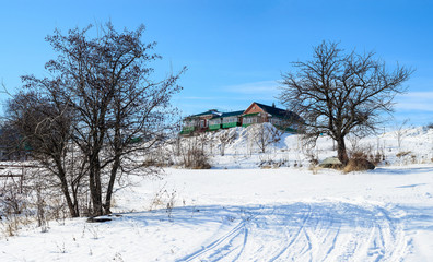 Panoramic Beautiful Russian landscape