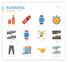 Running icon set icon set