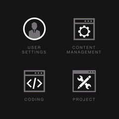 WEB DESIGN AND DEVELOPMENT ICON SET