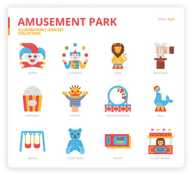 Amusement Park icon set