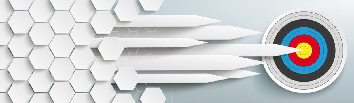 Hexagons Structure Arrows Classic Target Header
