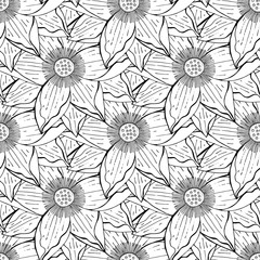 seamless floral pattern with lotus flower